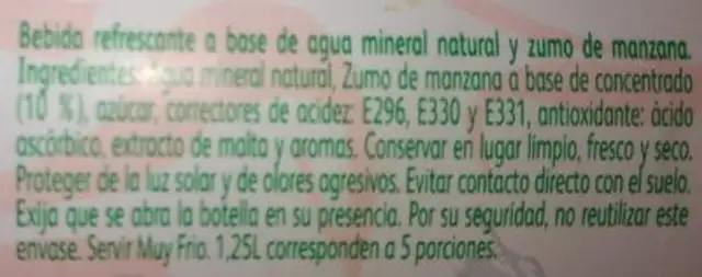 Levité ingredients label