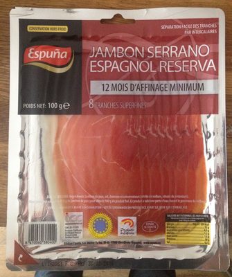 Jambon serrano espagnol reserva front packaging