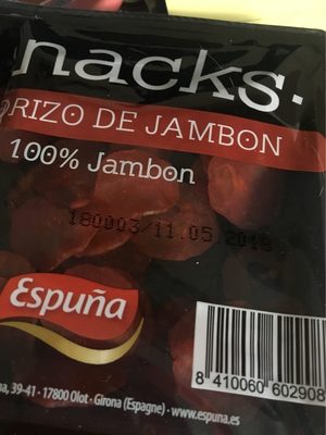 Chorizo De Jamon Espuña Snacks 50GR