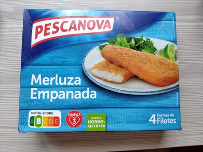 Merluza empanada front packaging