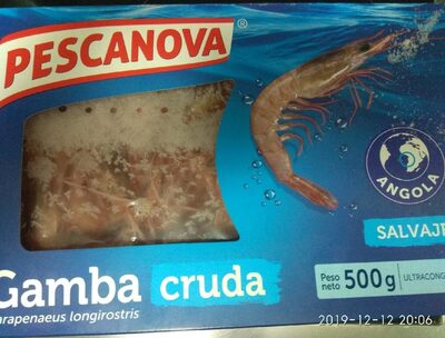 Gamba cruda front packaging