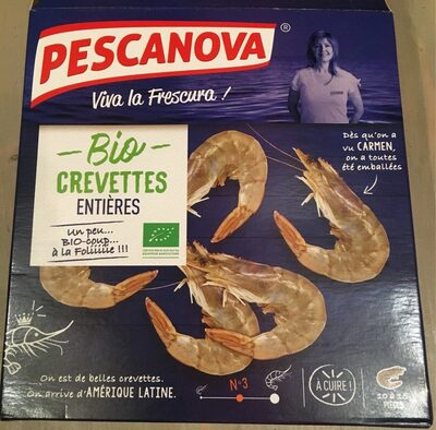 Crevettes entières crues congelées