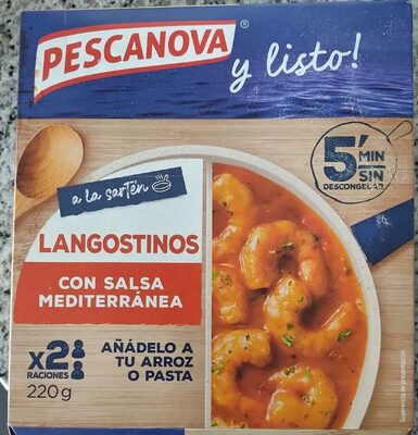 Langostinos con salsa mediterránea