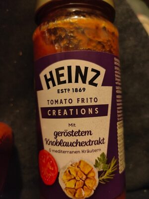 Tomato Frito Creations mit geröstetem Knoblauchextrakt front packaging