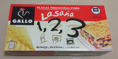 Placas precocidas para lasaña