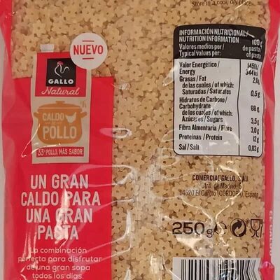 Estrellas nutrition facts table