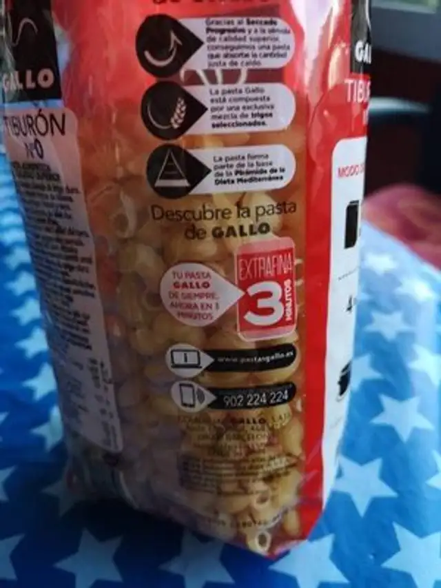 Tiburón ingredients label