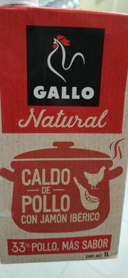 Caldo de pollo con jamón ibérico