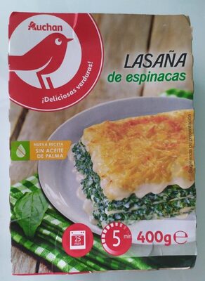 Lasaña de espinacas