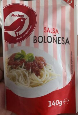 Salsa boloñesa Auchan nutrition facts table