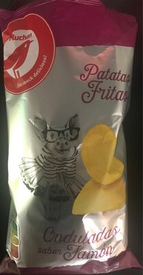 Patatas fritas onduladas sabor jamon