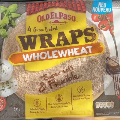 Whole wheat wrap tortillas