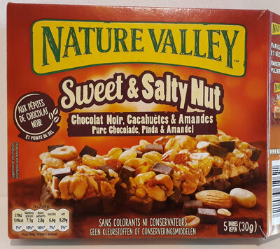 Sweet & Salty Nut chocolat noir et mélange de noix, 5 barres de 30 g