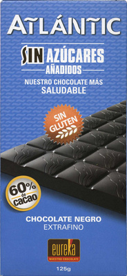 Atlántic chocolate negro edulcorado 60% cacao