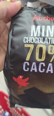 Mini chocolatinas 70% cacao front packaging