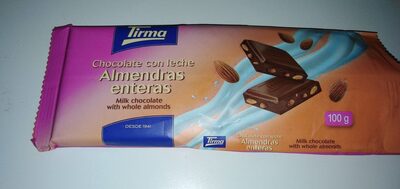 Chocolate con leche almendras enteras