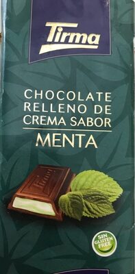Chocolate relleno de crema sabor menta