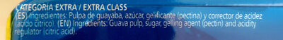 Guava paste ingredients label