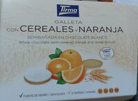 Galleta con cereales y naranja