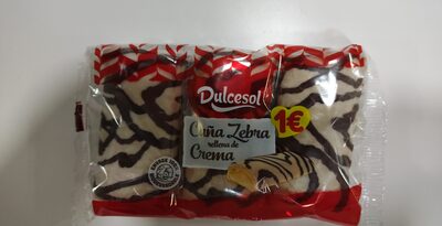 Caña zebra rellena de crema