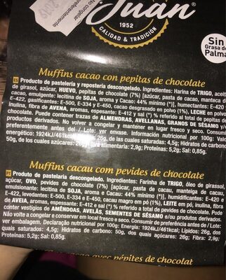 Magdalenas chocolate front packaging