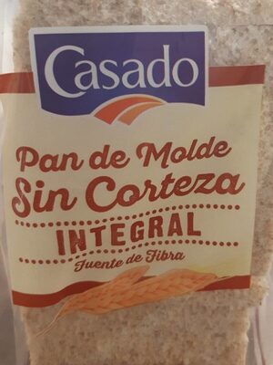 Pan de molde sin corteza integral
