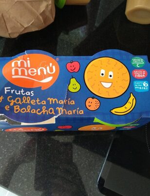 Frutas y galleta maría