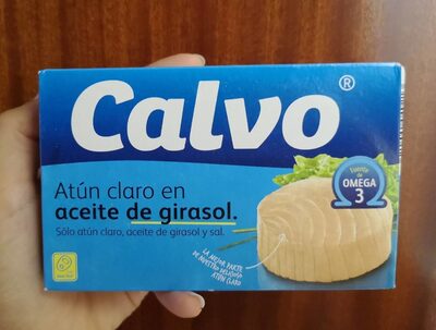 Atún claro en aceite de girasol Calvo front packaging