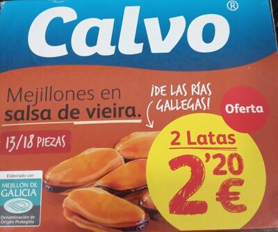 Mejillones en salsa de vieira front packaging