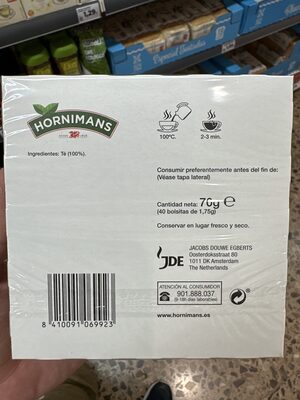 Té Classic ingredients label