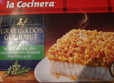 Filete de pescado gratinado con hierbas provenzales front packaging