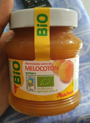 mermelada melocotón bio front packaging