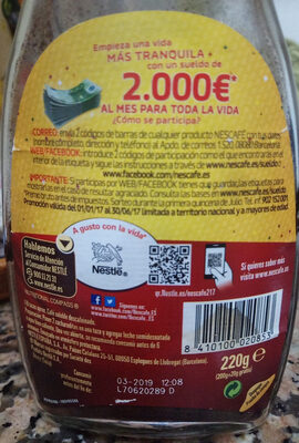 Café soluble descafeinado