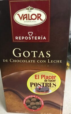 Gotas de chocolate con leche