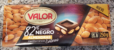 Chocolate negro 82% cacao con almendras enteras