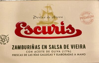 Zamburiñas en salsa de vieira front packaging