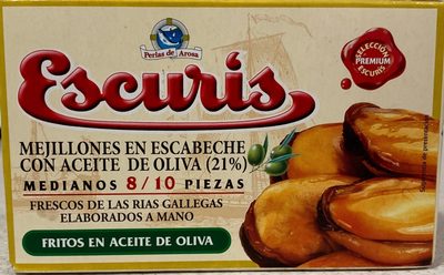 Mejillones en escabeche front packaging