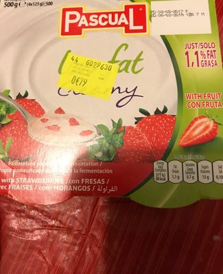 Pascual Low Fat Strawberry Yogurt
