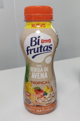 Bifrutas con bebida de avena tropical