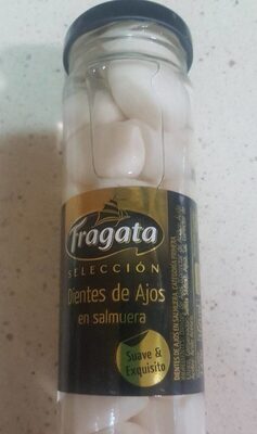 Dientes de ajo en salmuera front packaging
