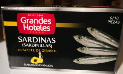 Sardinas en aceite de girasol front packaging