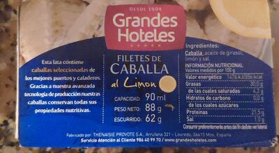 Filetes de Caballa al limon
