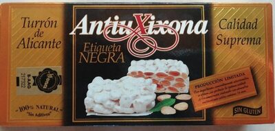 Turrón de Alicante Etiqueta negra front packaging