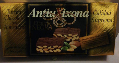 Turron Chocolate Almendra Etiq. negra Antiuxixona