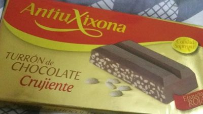 Turrón de chocolate front packaging