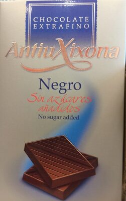 Chocolate Negro sin azucares añadidos