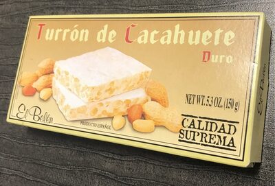 Turrón de Cacahuete duro front packaging