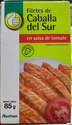 Filete de caballa del sur front packaging