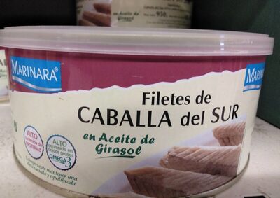 Filetes de caballa del sur front packaging