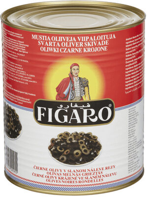 Figaro Sorte Oliven i Skiver 3kg